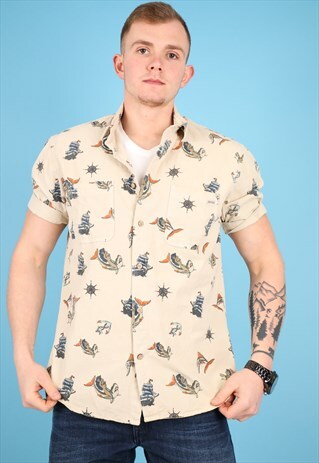 VINTAGE PATTERN SHIRT IN MULTI NS158