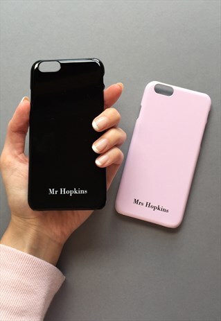 BLACK AND WHITE SMALL LETTERS PERSONALISED PHONE CASE