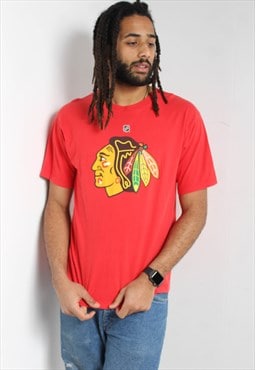 Vintage Reebok Chicago Blackhawks T-Shirt Red
