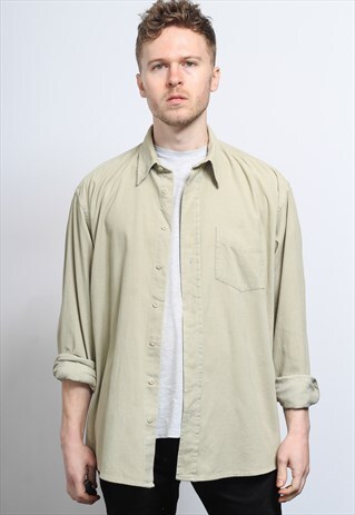 VINTAGE CORDUROY CORD SHIRT BEIGE