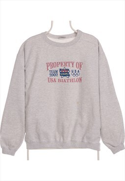 Vintage 90's The Cotton Exchange Sweatshirt College Grey Men