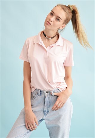 90'S RETRO PASTEL ATHLEISURE SPORTS POLO T-SHIRT TEE