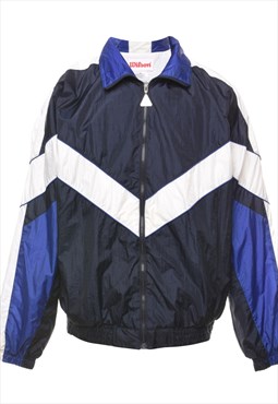 Vintage Navy, White & Blue 1990s Wilson Nylon Jacket - M