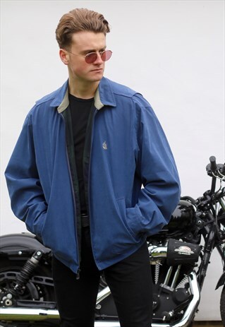 NAUTICA USA GLAUCOUS BLUE VINTAGE HARRINGTON JACKET