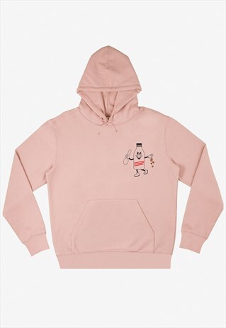 CEREAL KILLER UNISEX GRAPHIC HOODIE IN PEACH