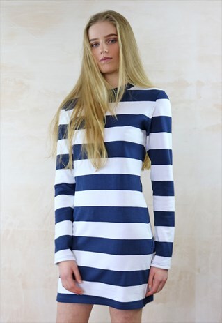 BLUE N WHITE STRIPED DRESS