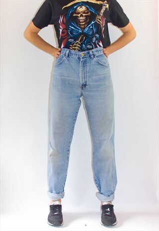 VINTAGE 80'S SUPER HIGH WAIST WRANGLER JEANS
