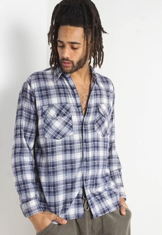 Vintage 90''s Grunge Check Flannel Shirt Multi