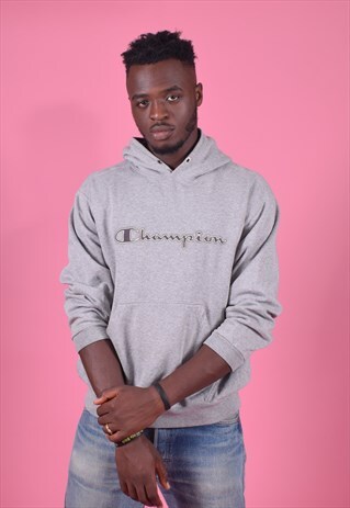 VINTAGE CHAMPION HEATHER GREY HOODIE