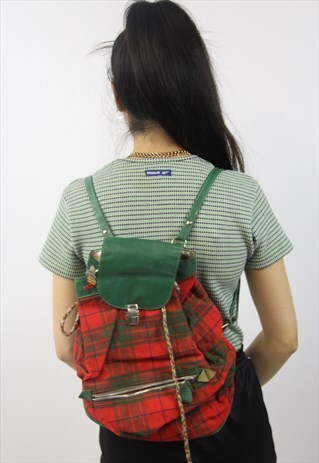 VINTAGE TARTAN BACKPACK
