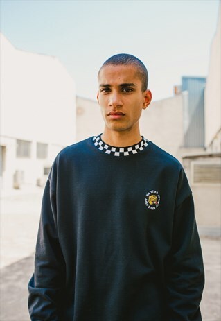 "KAOTIKO SOCIETY" BLACK/CHECK SWEATSHIRT