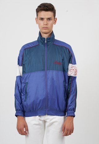 VINTAGE PURPLE ASICS ZIP TRACK JACKET