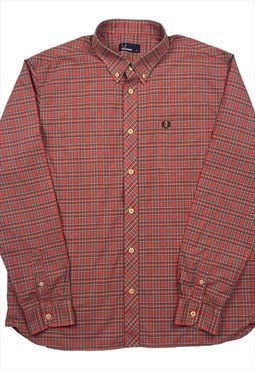 Fred Perry Vintage Men's Red Check Shirt