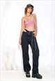 VINTAGE Y2K CARGO TROUSERS IN BLACK GORPCORE