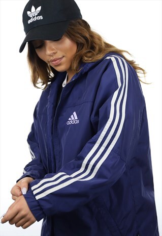 VINTAGE 90S ADIDAS PADDED COAT BLUE