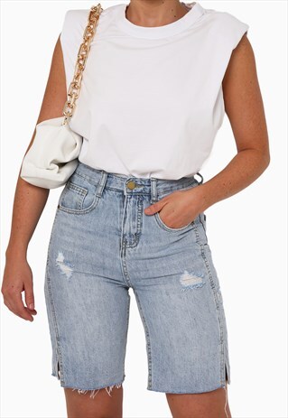 BERMUDA STYLE DENIM SHORTS