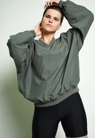 90'S RETRO SPORTS OVERSIZED WINDBREAKER SHELL BOMBER JACKET