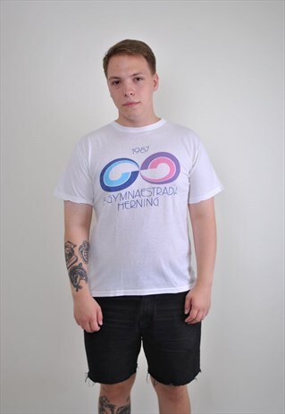 1987S SPORT T-SHIRT, WHITE 80S HERNING TEE