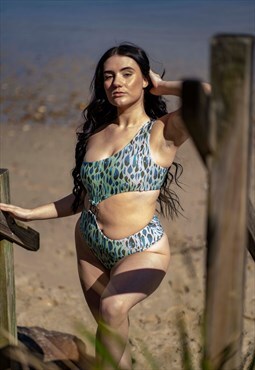 Alex full piece swimsuit with connecting ring - Gumleaf