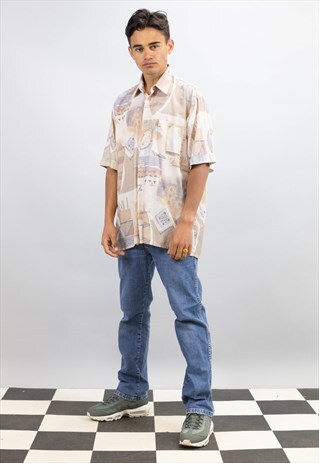 CRAZY PATTERN VISCOSE FESTIVAL SHIRT