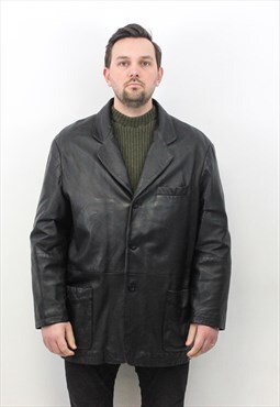WEINGARTEN Real Leather Jacket Over Coat Blazer Button Suit