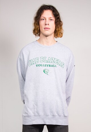 VINTAGE 90'S GREY NIKE UAB BLAZERS VOLLEYBALL SWEATSHIRT