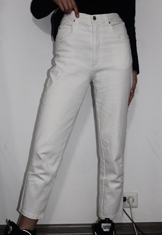 VINTAGE 90' AMAZING WHITE HIGH WAIST JEANS