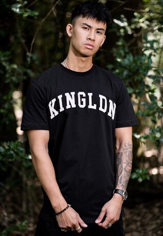 BLACKWALL VARSITY T-SHIRT - BLACK
