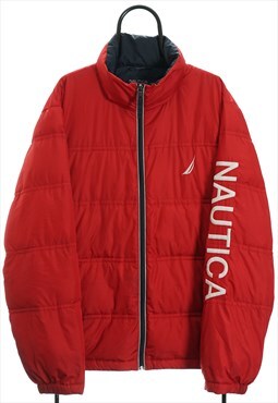 Vintage Nautica Red Puffer Jacket 