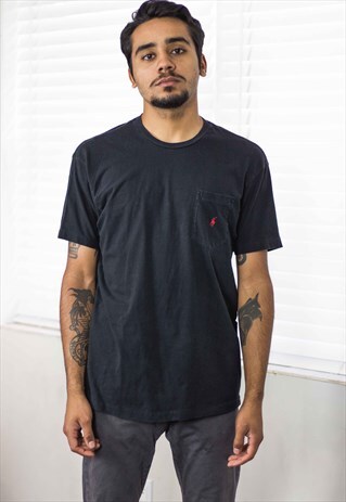 VINTAGE POLO RALPH LAUREN T-SHIRT LOGO 90S S 6.3