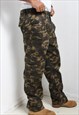 VINTAGE 90S CAMO CARGO TROUSERS - GREEN