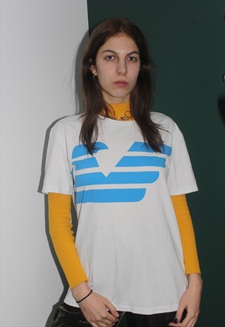 VINTAGE 90' AMAZING UNISEX WHITE ARMANI COOL T-SHIRT