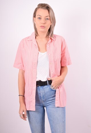 BURBERRY WOMENS VINTAGE SHIRT LARGE ORANGE 90'S