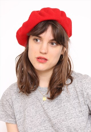 VINTAGE KANGOL RED WOOL BERET