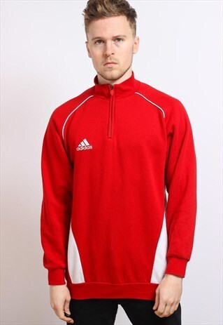 VINTAGE ADIDAS HALF ZIP SWEATSHIRT