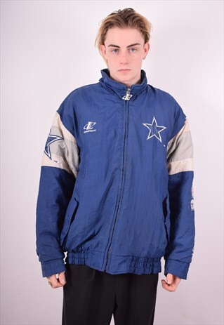NFL MENS VINTAGE JACKET LARGE BLUE 90'S
