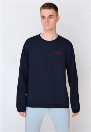 NAVY DONUT (RED) SWEATSHIRT