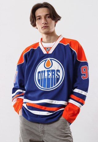 VINTAGE OILERS REEBOK MCDAVID 97 NHL TOP JERSEY HOCKEY SHIRT