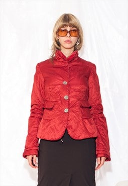 Vintage Y2K Marithe et Francois Girbaud Fitted Jacket in Red