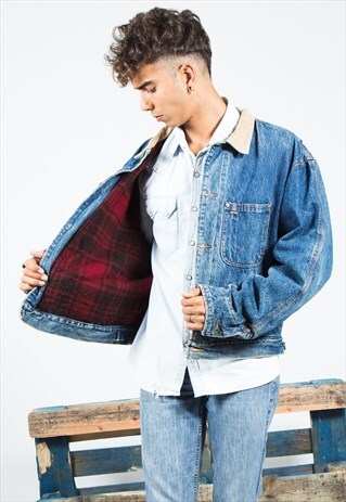 VINTAGE 80S POLO RALPH LAUREN LINED DENIM JACKET / S0631