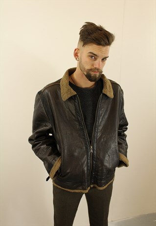 VINTAGE AVIATOR/FLYING JACKET. SHEARLING SHEEP SKIN. UNISEX.