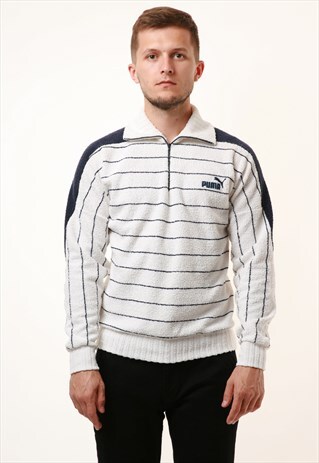 RARE VINTAGE PUMA 1/4 ZIP COTTON/POLYESTER JUMPER 14912