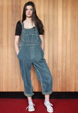 VINTAGE BLUE DENIM DUNGAREES