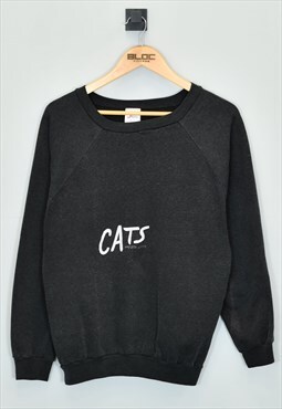 1981 Cats Sweatshirt Black Small