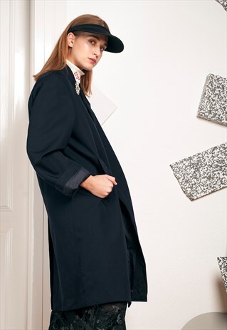 80S VINTAGE MINIMALIST TRENCH COAT