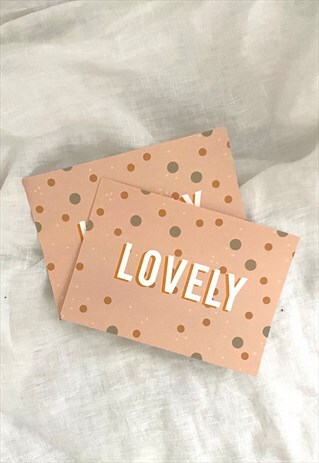 A5 'LOVELY' NOTE CARD