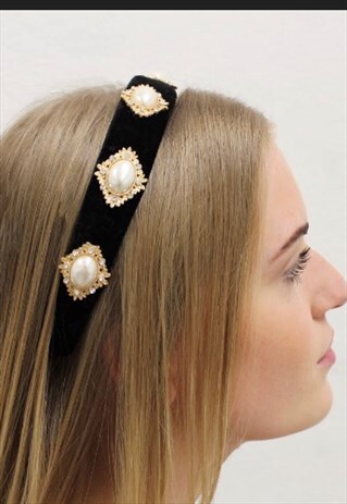 EMBELLISHED VELVET HAIRBAND