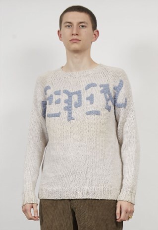 VINTAGE 90'S REPLAY LOGO KNIT JUMPER