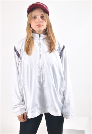 VINTAGE 90'S SHELL JACKET IN WHITE