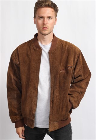 VINTAGE SUEDE BOMBER JACKET